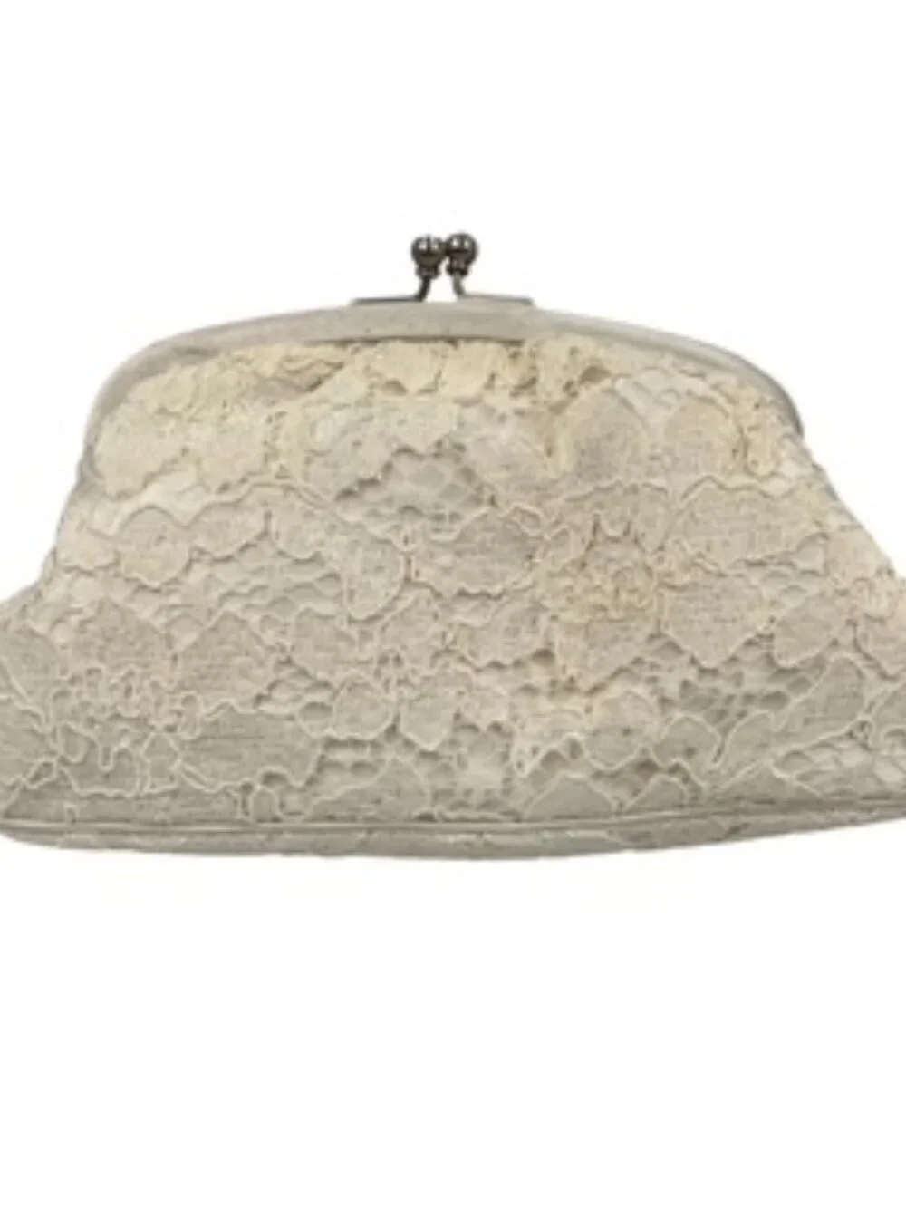 Vintage Franchi White Lace Evening Clutch or Shoulder bag purse NWT
